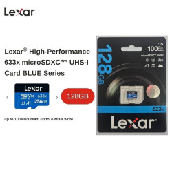 MicroSD 128GB - SDXC V30 LEXAR 633x 128GB U3 A1